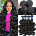 Ms.Luxury 10-30 Inch Body Wave Brazilian Virgin Hair Bundles #1B