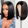 Ms. Luxury 13"x4" Bob Wig Transparent Lace Closure Wig #1B