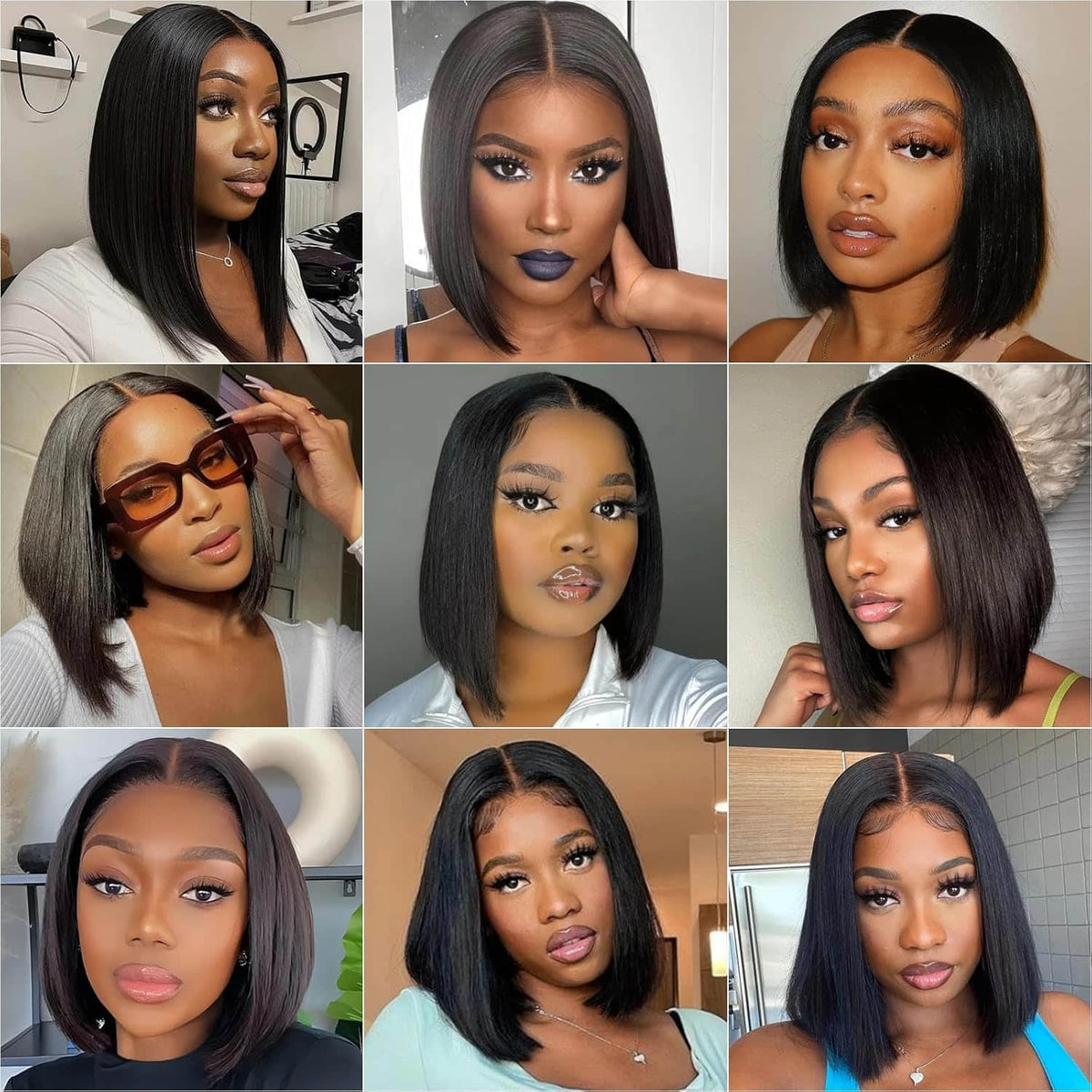 Ms. Luxury 13"x4" Bob Wig Transparent Lace Closure Wig #1B