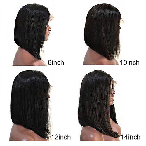 Ms. Luxury 13"x4" Bob Wig Transparent Lace Closure Wig #1B