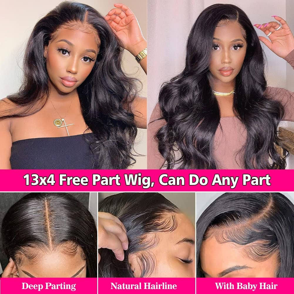 Ms. Luxury 13"x4" HD Lace 180% Frontal Wig Body Wave #1B