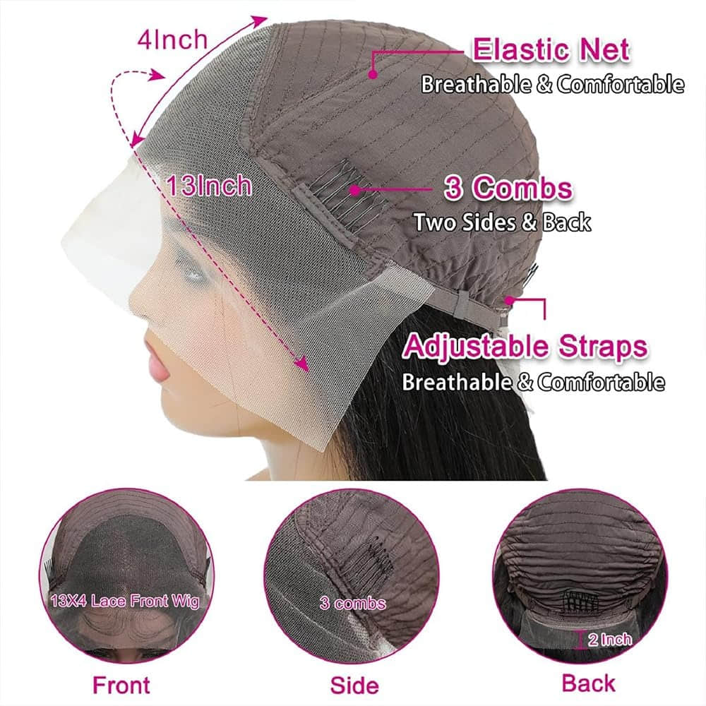 Ms. Luxury 13"x4" HD Lace 180% Frontal Wig Body Wave #1B