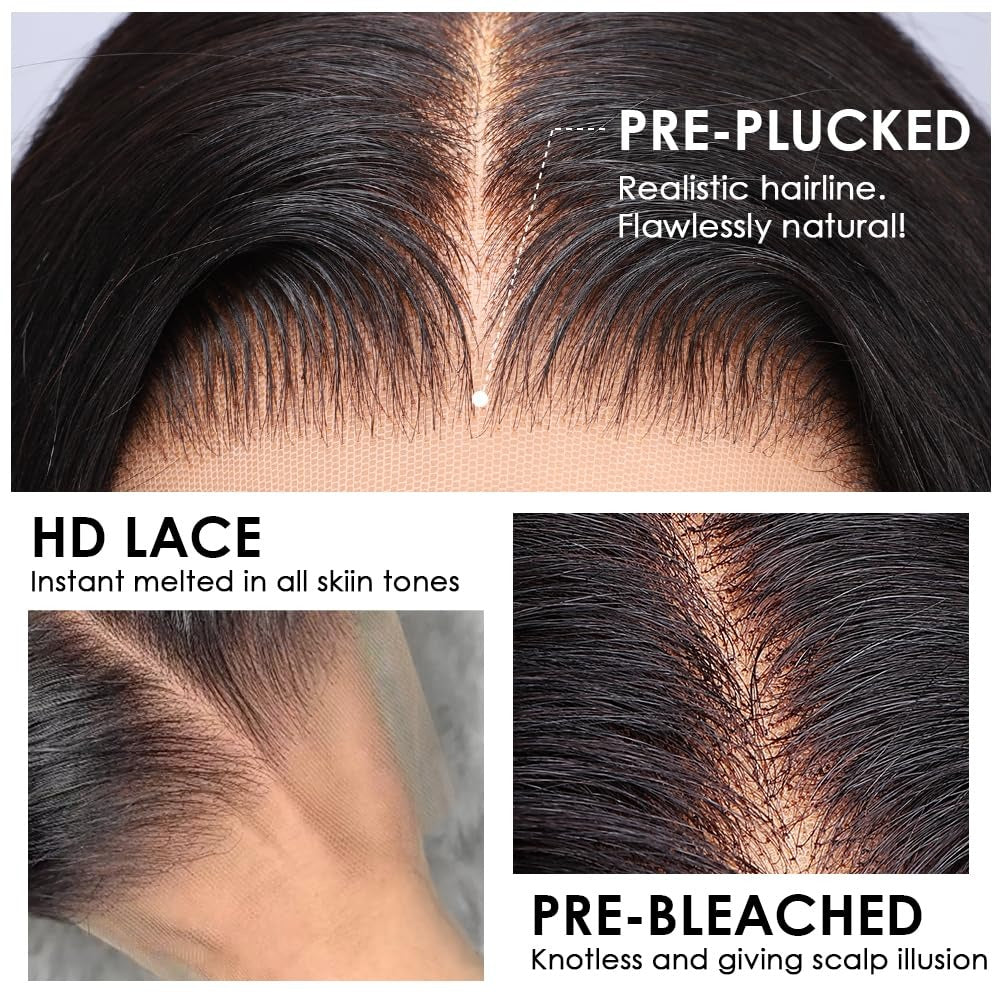 Ms. Luxury 13"x4" HD Lace 180% Frontal Wig Body Wave #1B