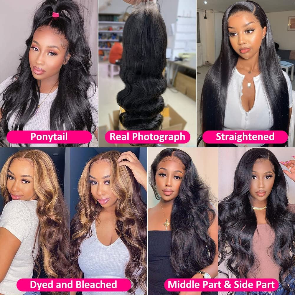 Ms. Luxury 13"x4" HD Lace 180% Frontal Wig Body Wave #1B