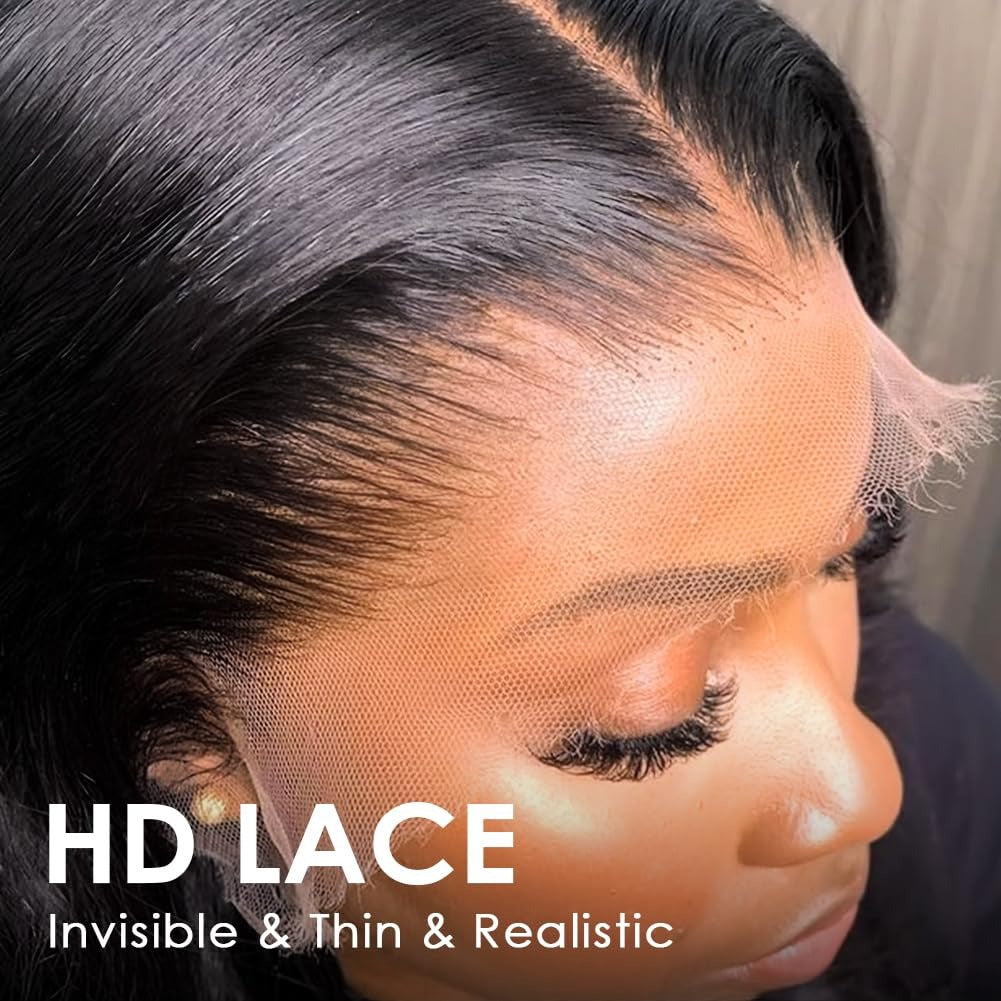 Ms. Luxury 13"x4" HD Lace 180% Frontal Wig Body Wave #1B