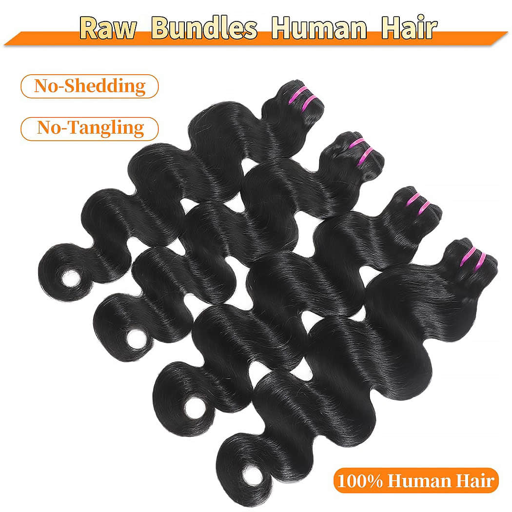 Ms. Luxury 14-30 Inch Body Wave Vietnam Raw Hair Bundles #1B