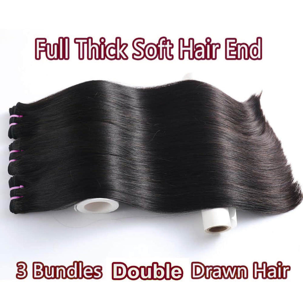 Ms.Luxury 14-30 Inch Straight Vietnam Raw Hair Bundles #1B