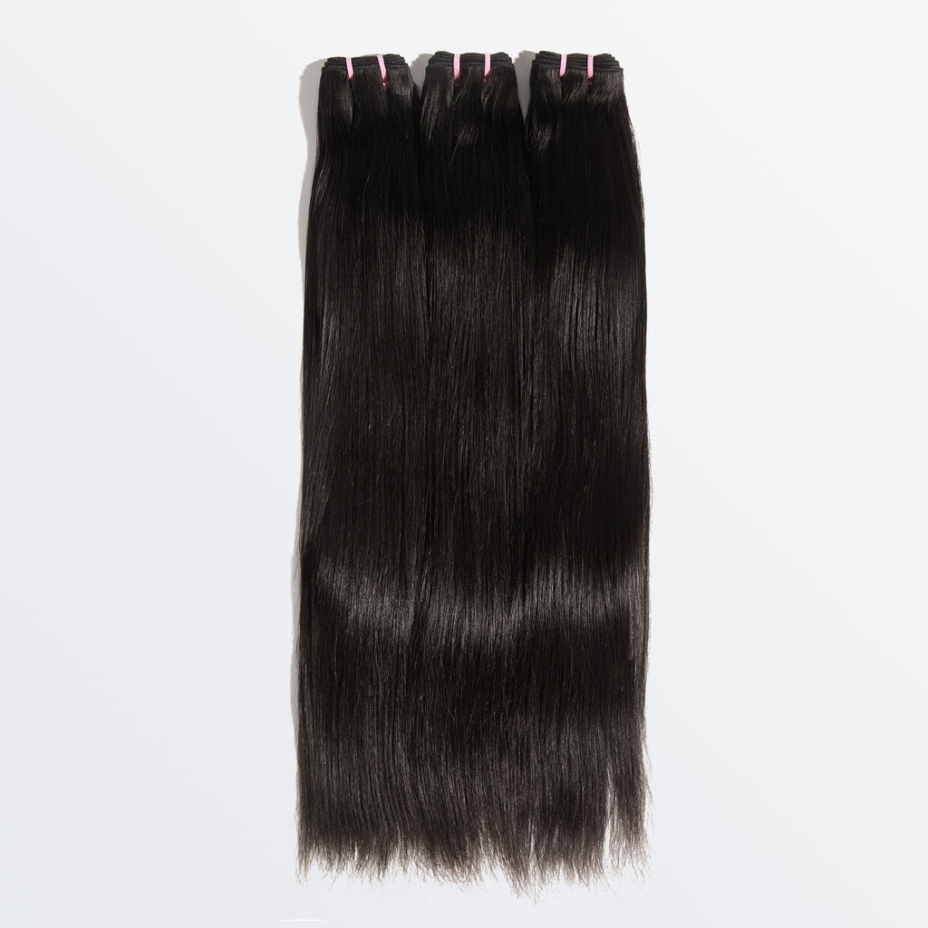 Ms.Luxury 14-30 Inch Straight Vietnam Raw Hair Bundles #1B