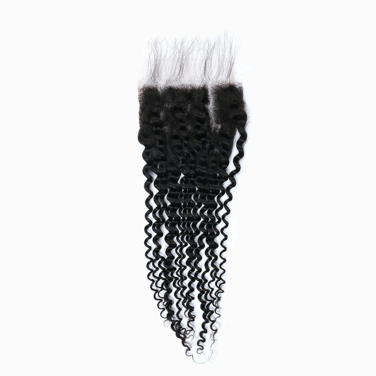 Ms. Luxury 12-20 Inch 5"x5" Deep Wave Transparent Lace Closure #1B