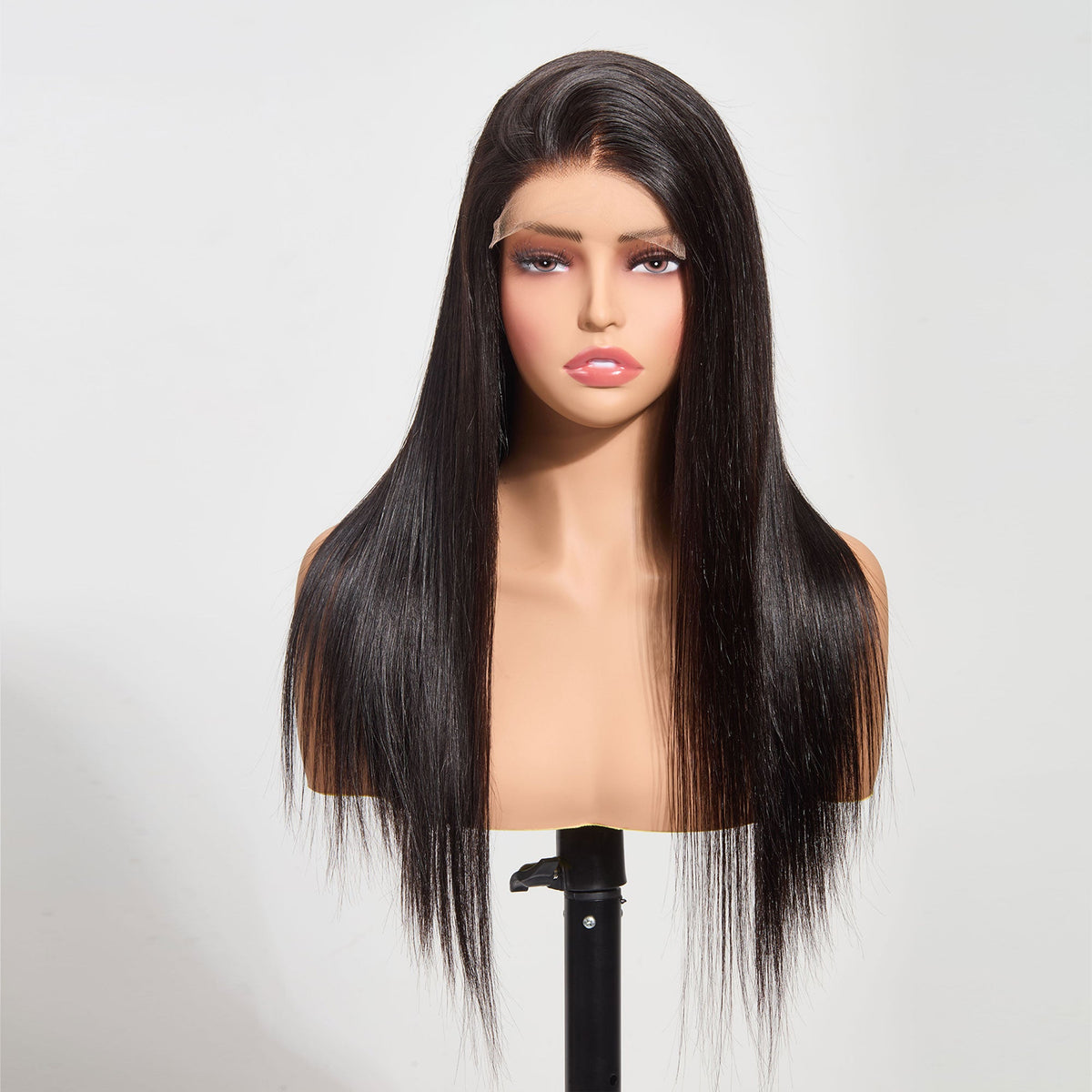 Ms. Luxury 5"x5" HD Glueless Lace Straight 180% Closure Wig #1B