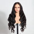 Ms. Luxury 5"x5" Body Wave Transparent Glueless Lace Closure Wig #1B