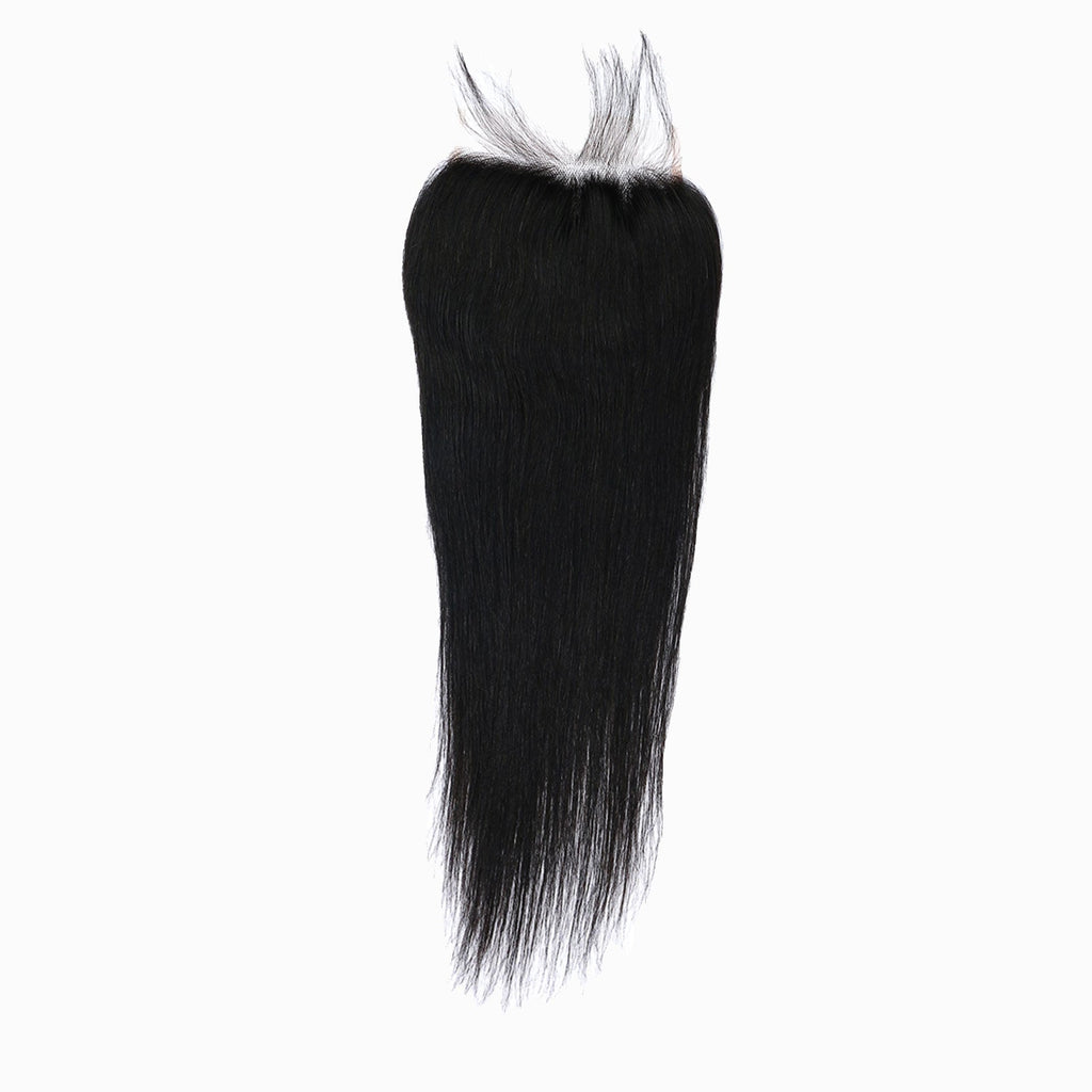 Ms. Luxury 14-20 Inch Transparent Lace Closure Straight 4"x4" #1B