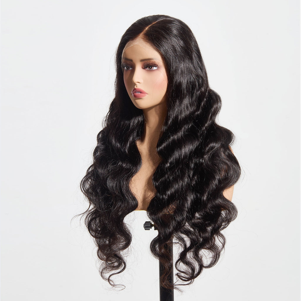 Ms. Luxury 13"x6" HD Lace Frontal Wig 200% Body Wave #1B