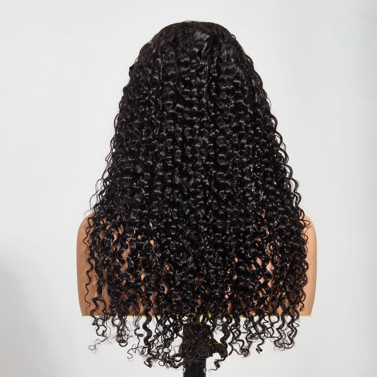 Ms. Luxury 13"x4" Water Wave 200% Transparent Lace Frontal Wig #1B