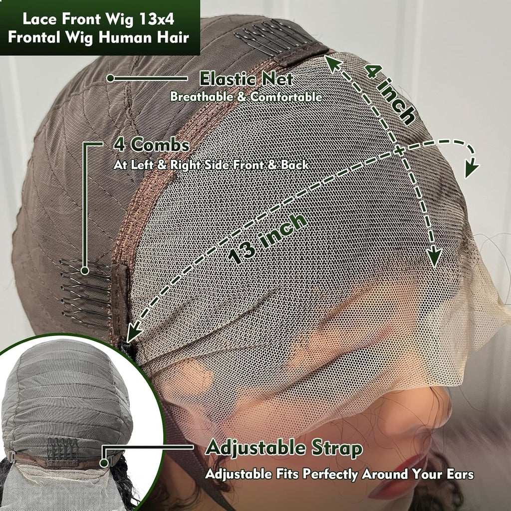 Ms. Luxury 13"x4" Deep Wave 150% Transparent Lace Frontal Wig #1B