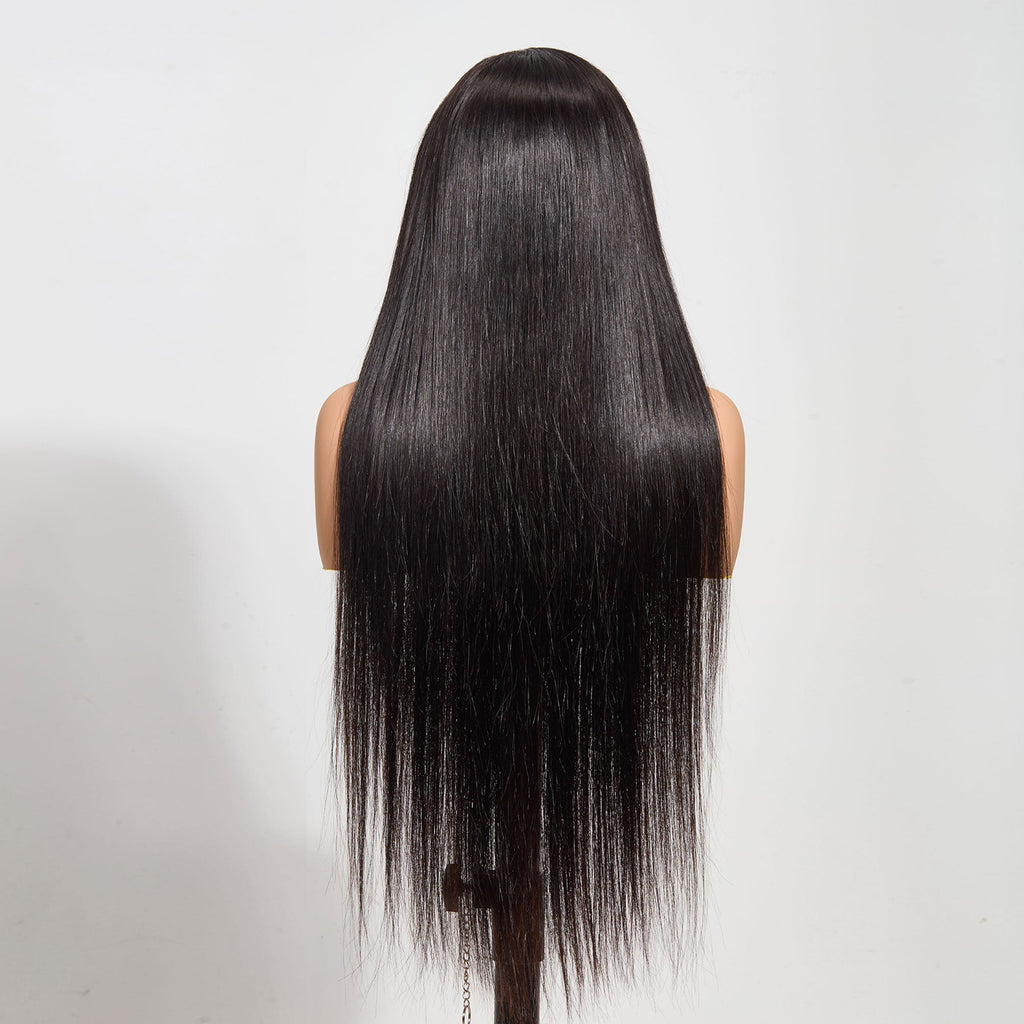 Ms. Luxury 13"x4" Straight 200% Transparent Lace Frontal Wig #1B