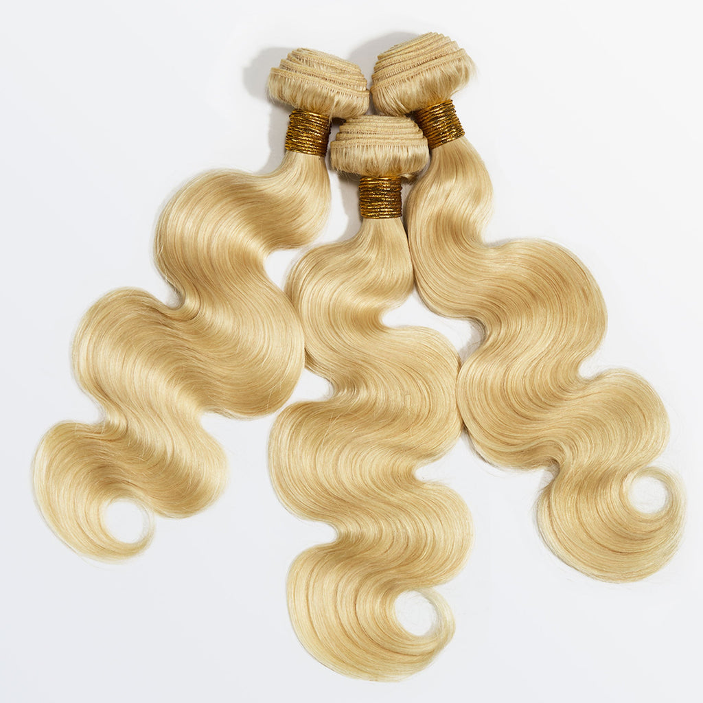 Ms. Luxury 10-30 Inch #613 Body Wave Blonde Remy Human Hair Bundles