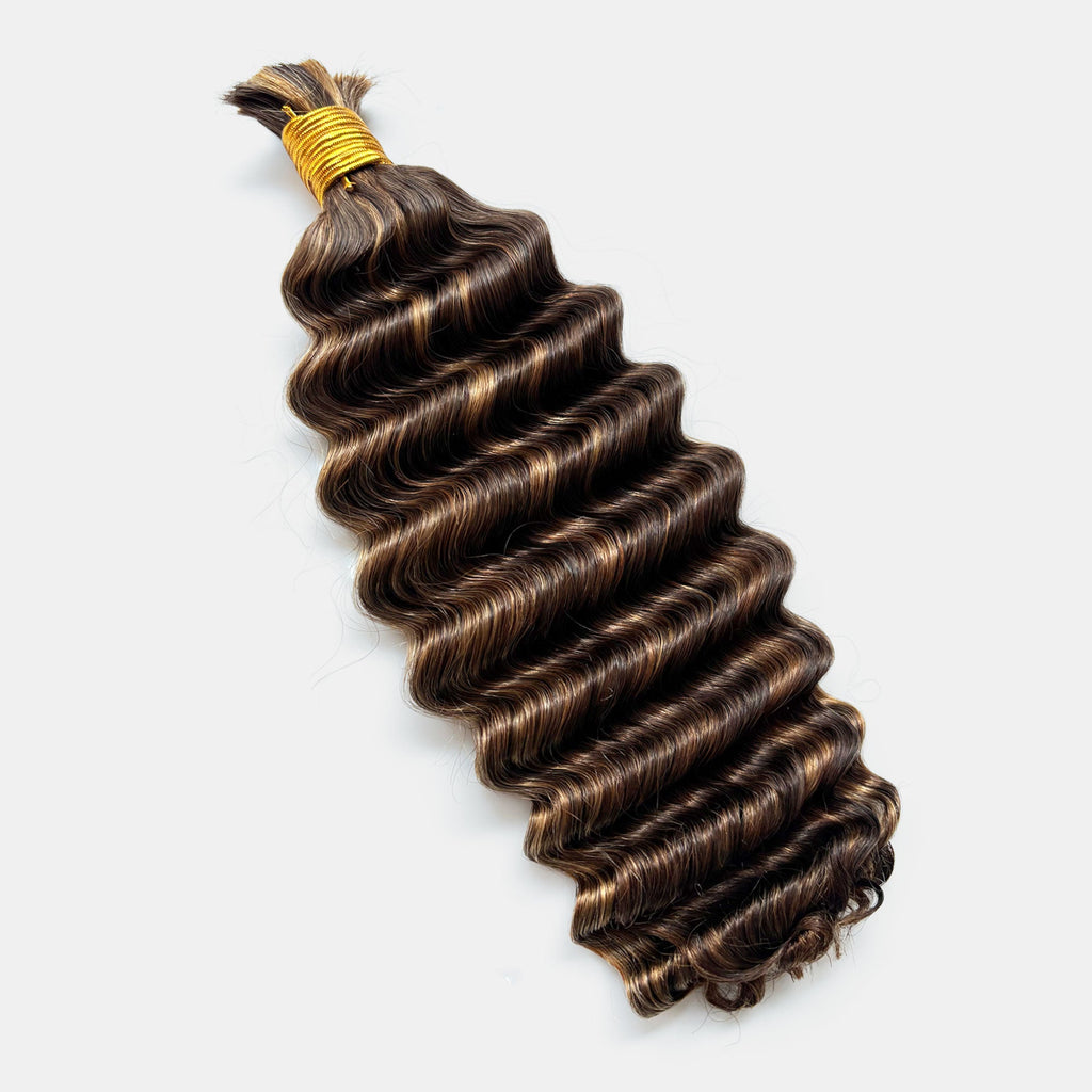 Ms. Luxury Deep Wave Hair Bulk Hair for Braiding P4/27