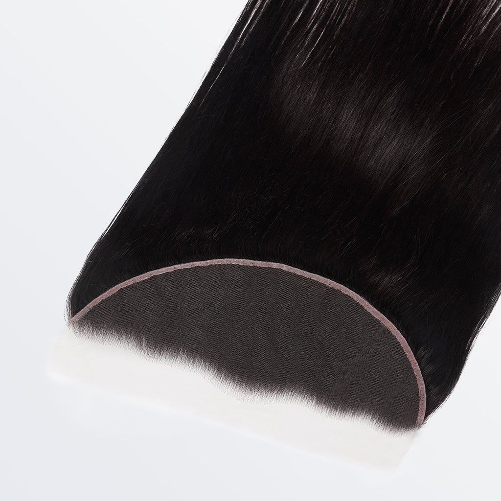 Ms. Luxury 14-24 Inch 13"x4" Straight Transparent Lace Frontal #1B