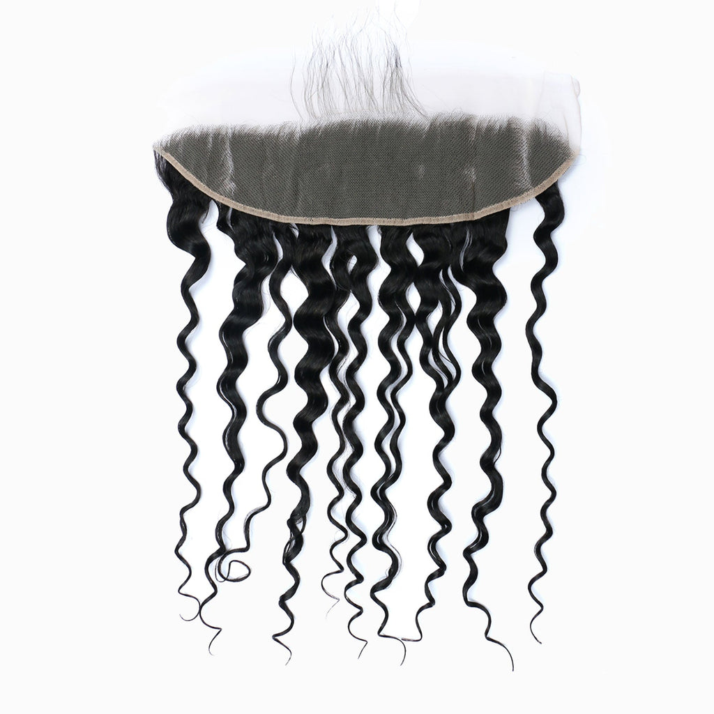 Ms. Luxury 14-20 Inch 13"x4" Water Wave Transparent Lace Frontal #1B