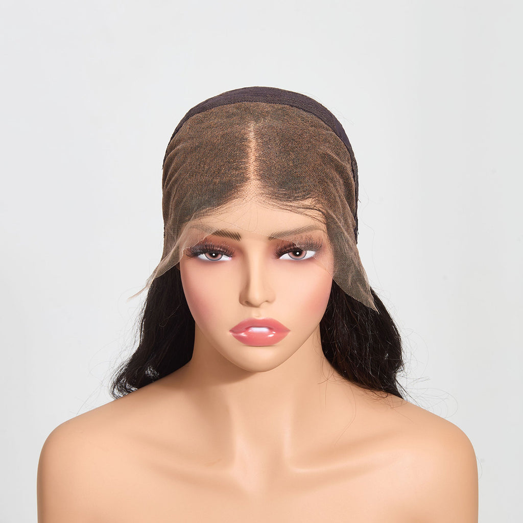 Ms. Luxury 13"x4" Body Wave 150% Transparent Lace Frontal Wig #1B