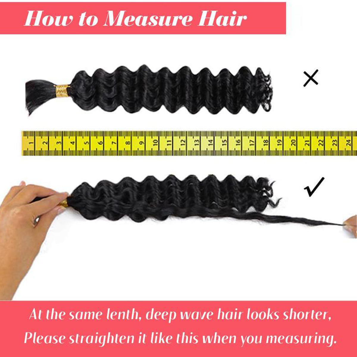 Ms. Luxury #27 Deep Wave Hair Bulk Hair for Braiding