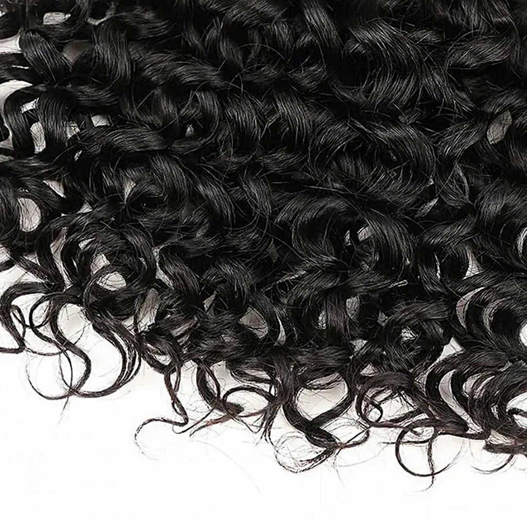 Ms. Luxury 14-24 Inch Water Wave Bulk Hair for Braiding #1B