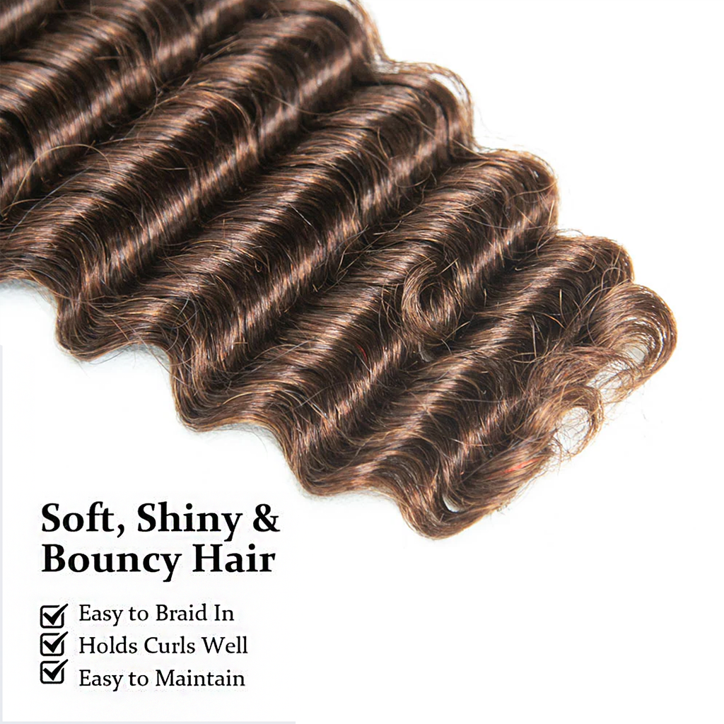 Ms. Luxury #4 Deep Wave Hair Bulk Hair for Braiding