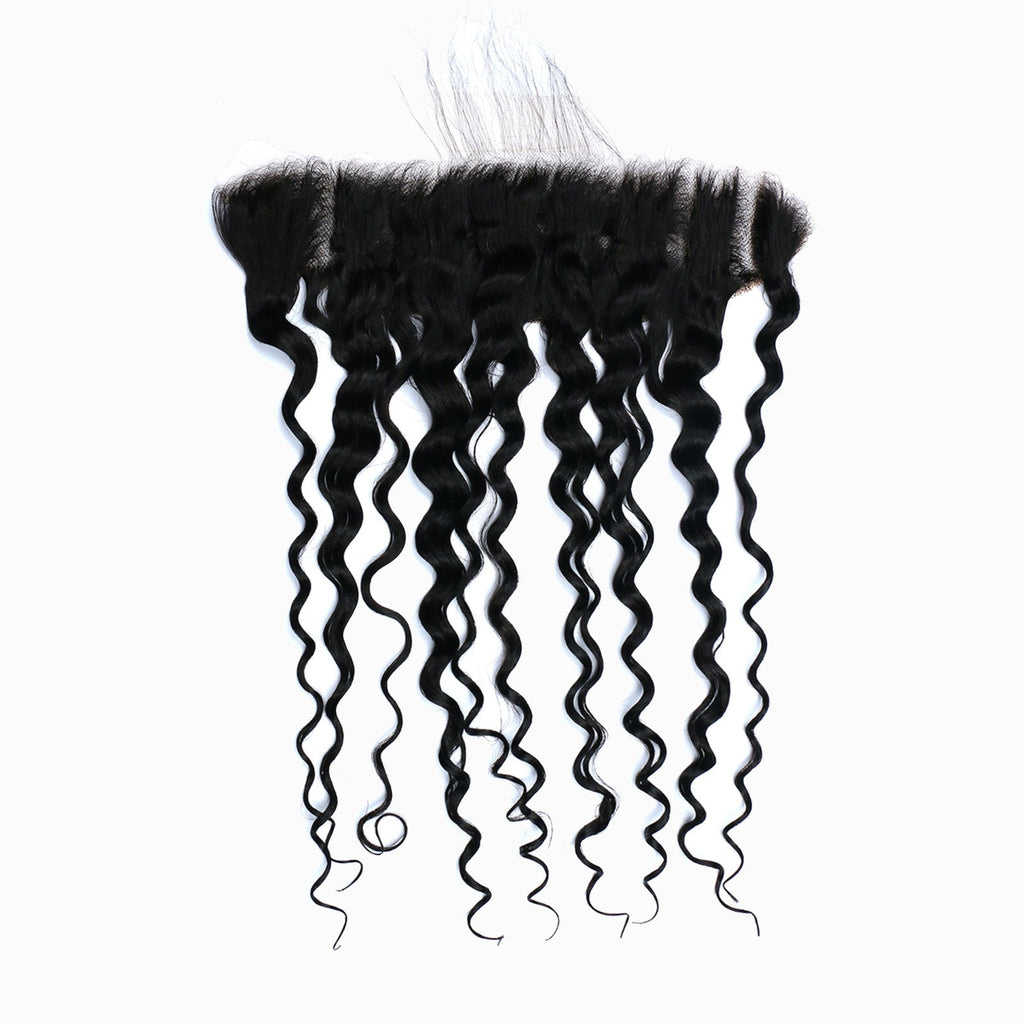 Ms. Luxury 14-20 Inch 13"x4" Water Wave Transparent Lace Frontal #1B