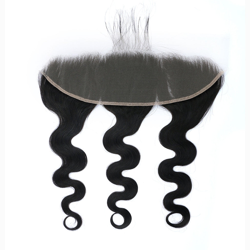 Ms. Luxury 12-20 Inch 13"x6" Body Wave HD Lace Frontal #1B