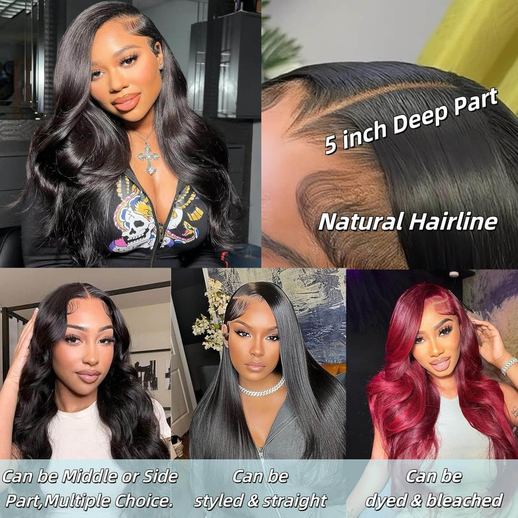 Ms. Luxury 14-20 Inch 5"x5" HD Lace Closure Body Wave #1B
