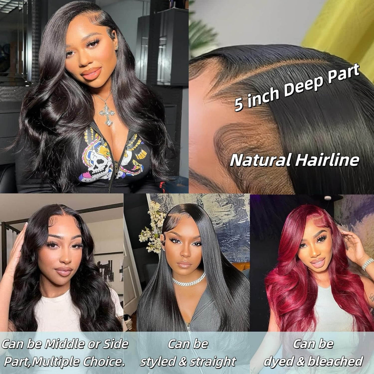 Ms. Luxury 14-20 Inch 5"x5" HD Lace Closure Body Wave #1B