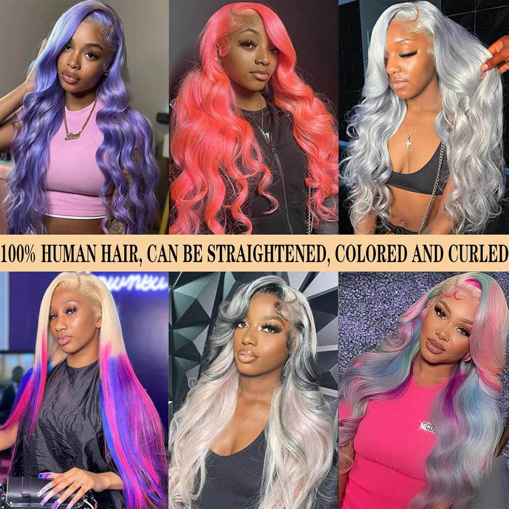 Ms. Luxury #613 Blonde 13"x4" Body Wave 200% Transparent Lace Frontal Wigs