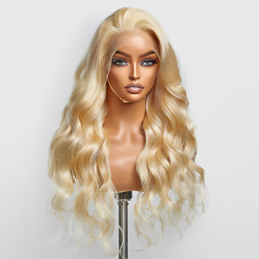 Ms. Luxury #613 Blonde 13"x4" Body Wave Transparent Lace Frontal Wigs 150%