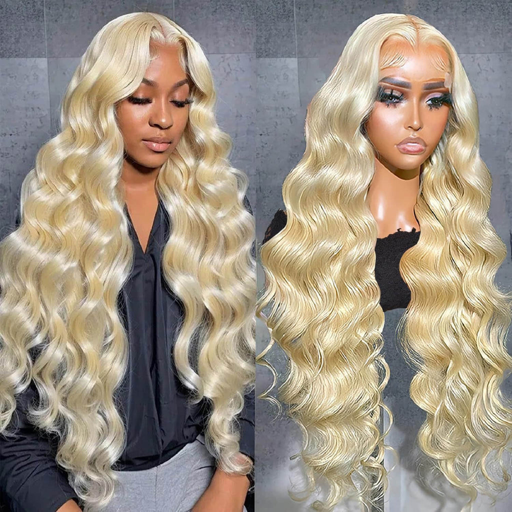 Ms. Luxury #613 Blonde 13"x4" Body Wave Transparent Lace Frontal Wigs 150%