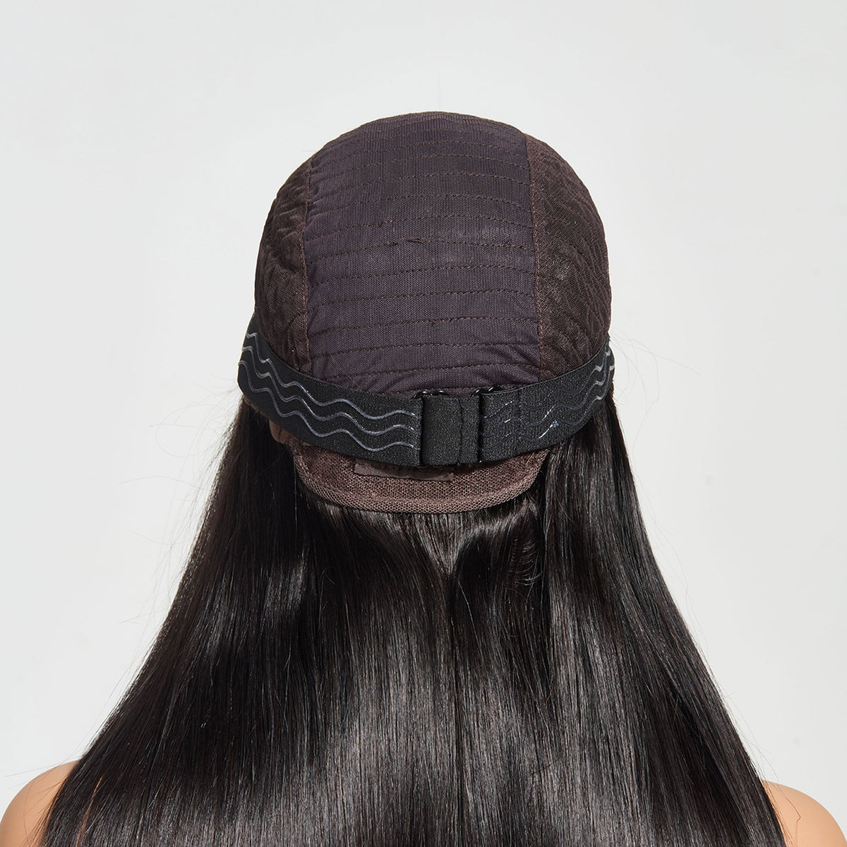 Ms. Luxury 5"x5" Straight Transparent Glueless Lace Closure Wig #1B