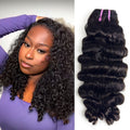 Ms. Luxury 14-30 Inches Burmese Curly 12A Raw Vietnam Hair Bundles #1B Natural Color