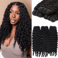 Ms. Luxury 14-30 Inch Burmese Curly Brazilian Virgin Hair Bundles #1B