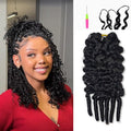 Ms. Luxury Burmese Curly Feather Crochet Human Hair Extensions 100% Virgin Hair Crochet Braid For Miracle Knots Natural Black