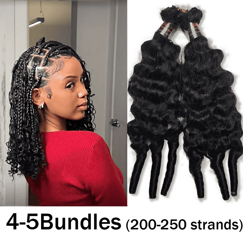 Ms. Luxury Burmese Curly Feather Crochet Human Hair Extensions 100% Virgin Hair Crochet Braid For Miracle Knots Natural Black