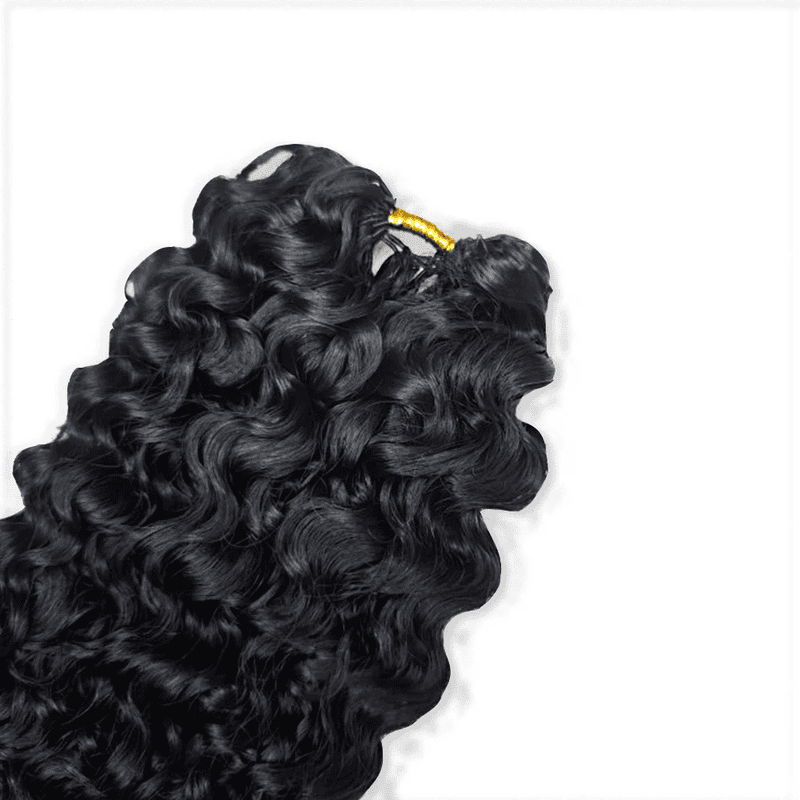 Ms. Luxury Burmese Curly Feather Crochet Human Hair Extensions 100% Virgin Hair Crochet Braid For Miracle Knots Natural Black