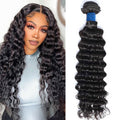 Ms. Luxury 10-30 Inch Deep Wave Brazilian Virgin Hair Bundles #1B