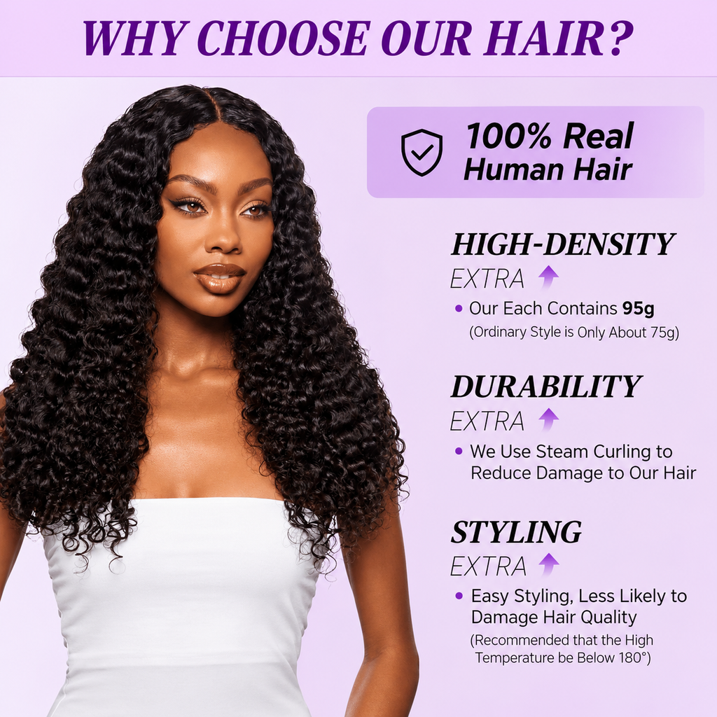Ms. Luxury 14-30 Inches Burmese Curly 12A Raw Vietnam Hair Bundles #1B Natural Color