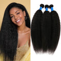 Ms.Luxury 14-30 Inch Kinky Straight Brazilian Virgin Hair Bundles #1B