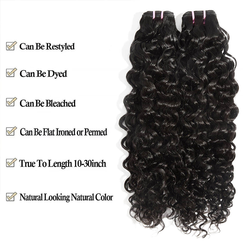 Ms. Luxury 14-30 Inches Natural Wave Raw Vietnam Hair Bundles #1B