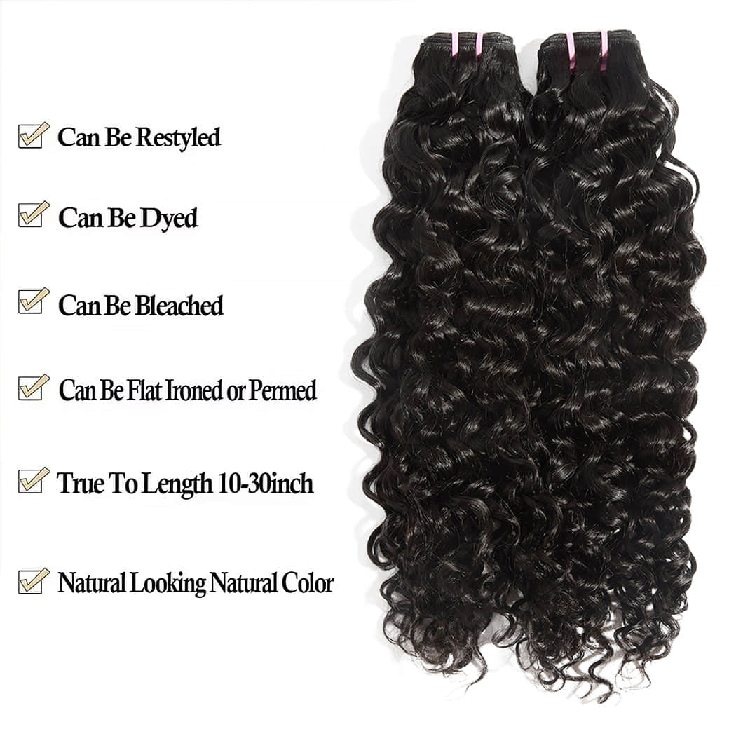 Ms. Luxury 14-30 Inches Natural Wave Raw Vietnam Hair Bundles #1B