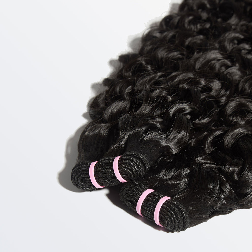 Ms. Luxury 14-30 Inches Natural Wave Raw Vietnam Hair Bundles #1B