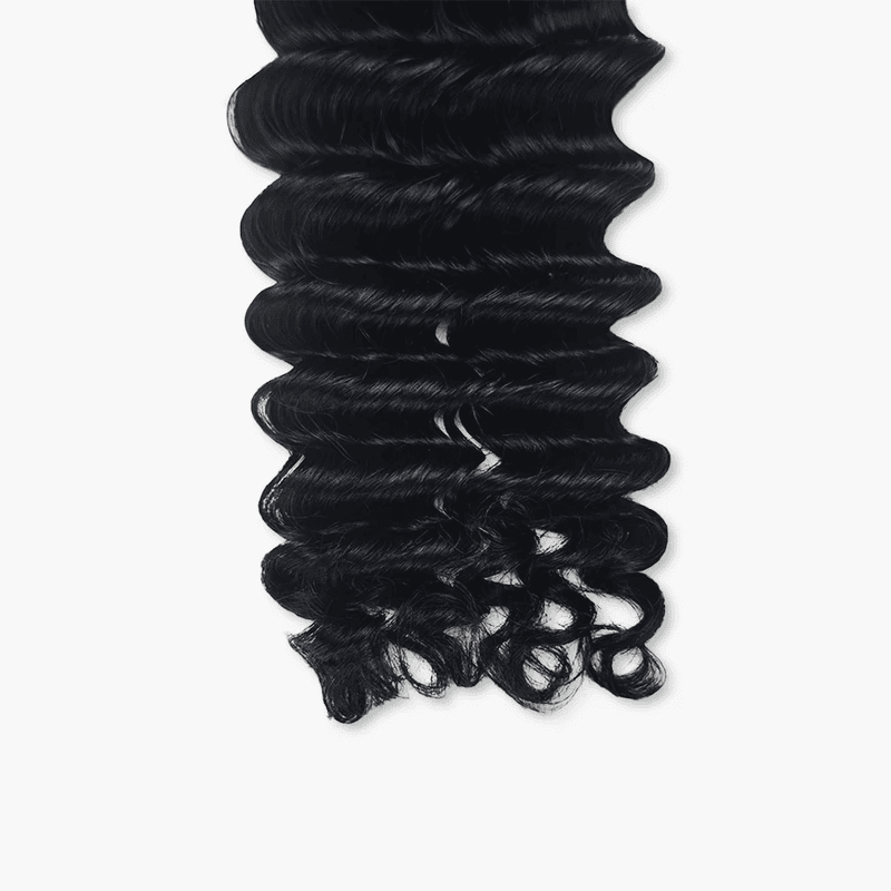 Ms. Luxury Deep Wave Feather Crochet Human Hair Premium Pre-Looped Extension for Boho Braids