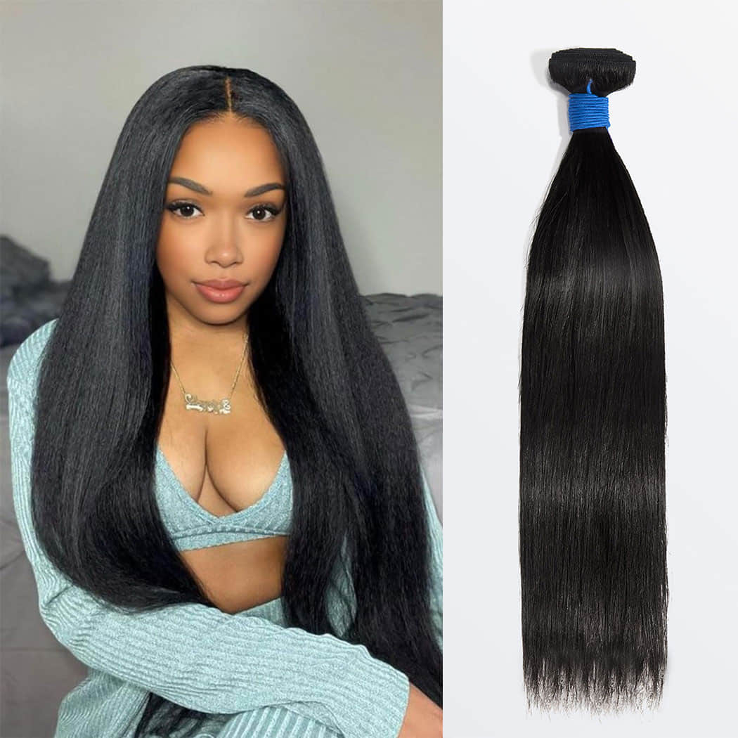 Ms.Luxury 10-30 Inch Straight Brazilian Virgin Hair Bundles #1B
