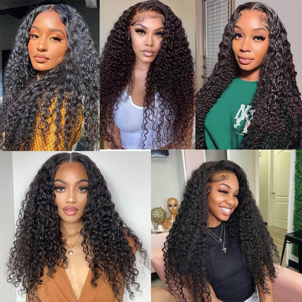 Ms. Luxury 14-30 Inch Water Wave Brazilian Virgin Hair Bundles #1B